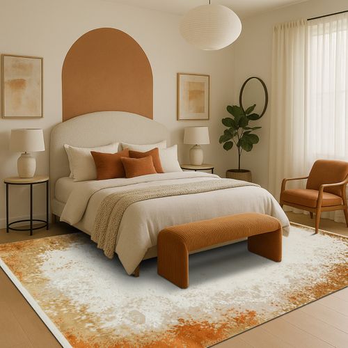 Tapis Salon Moderne Abstrait Beige/terra 160x230