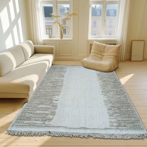 Tapis Salon En Jute Naturel Artisanal Reliefs Beige 190x290 - Style Bohème