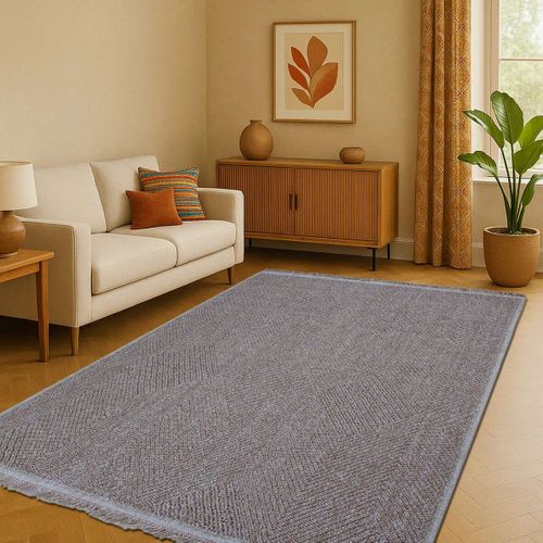 Tapis Salon Aspect Jute Losanges Beige 190x290