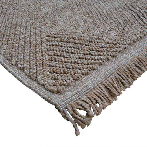 Tapis Salon Aspect Jute Losanges Beige 190x290