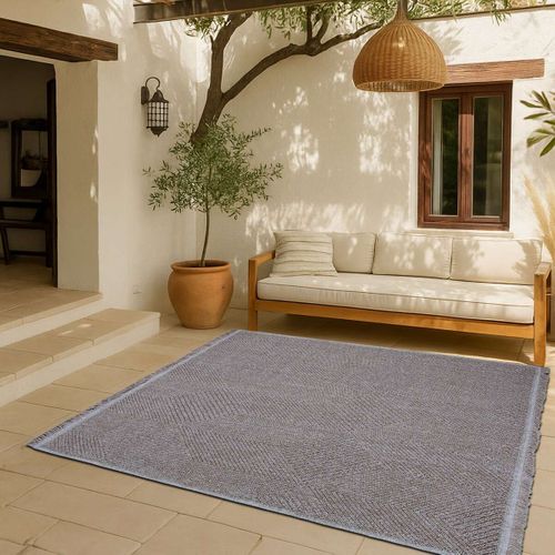 Tapis Salon Aspect Jute Losanges Beige 190x290