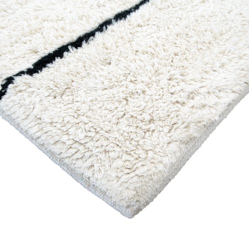 Tapis Salon Lavable Berbère En Coton Écru 200x300 - Style Bohème