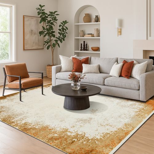 Tapis Salon Moderne Abstrait Beige/terra 200x290