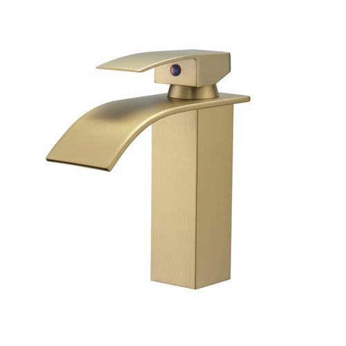 Robinet Mitigeur Bec Cascade Tibre Or Brossé