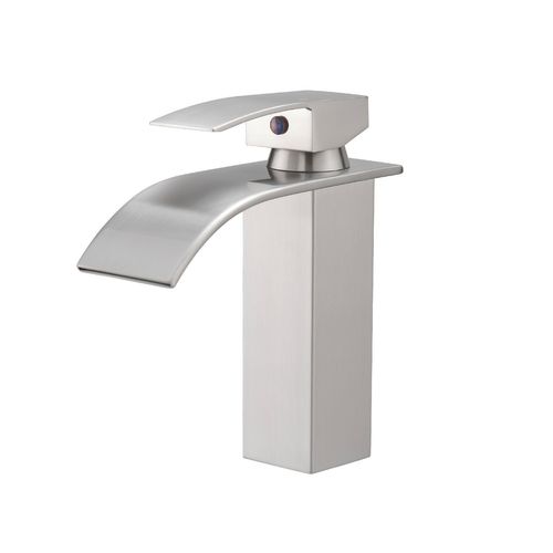 Robinet Mitigeur Bec Cascade Tibre Chrome Brossé Gris
