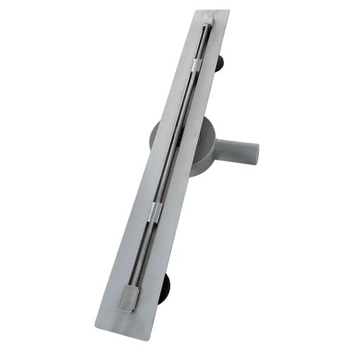 Caniveau Douche Italienne Slim L.110 Cm à Encastrer Inox, Siphon 360°, Drainage Performant -deki