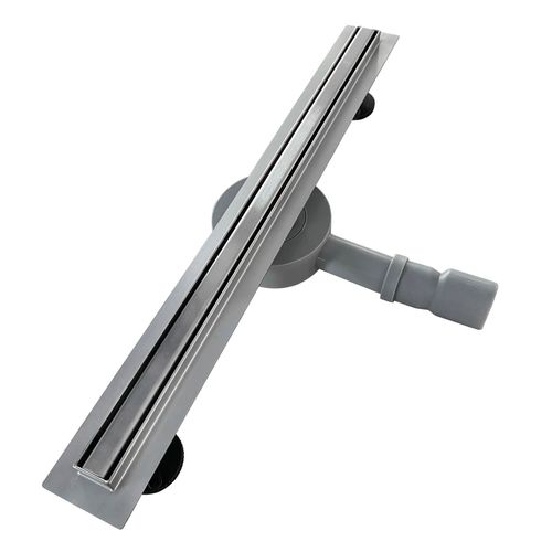 Caniveau Douche Italienne Étroit L.120 Cm à Encastrer Inox, Siphon 360°, Drainage 36l/min -tika