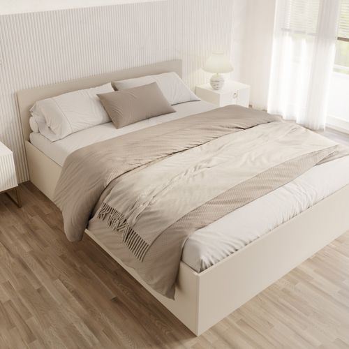 Lit Panama 140x200 + Coffre - Sommier Inclus Cachemire