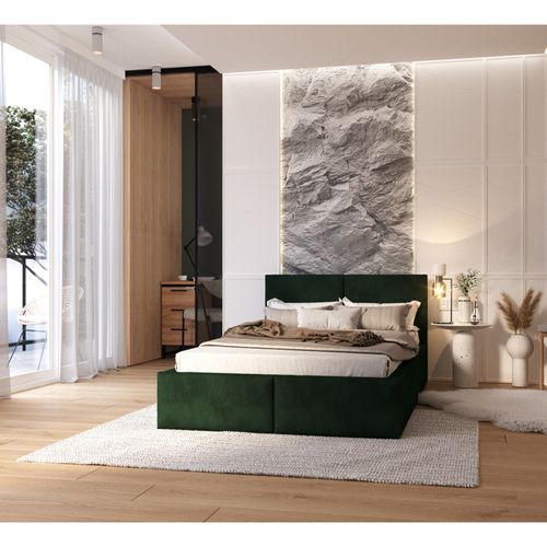 Lit Coffre Tesia 120x200  - Sommier Inclus Vert Sapin