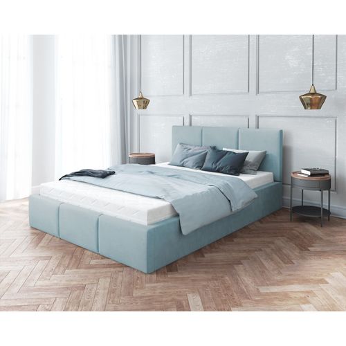 Lit Double Tesia 140x200 + Coffre - Sommier Inclus Mint