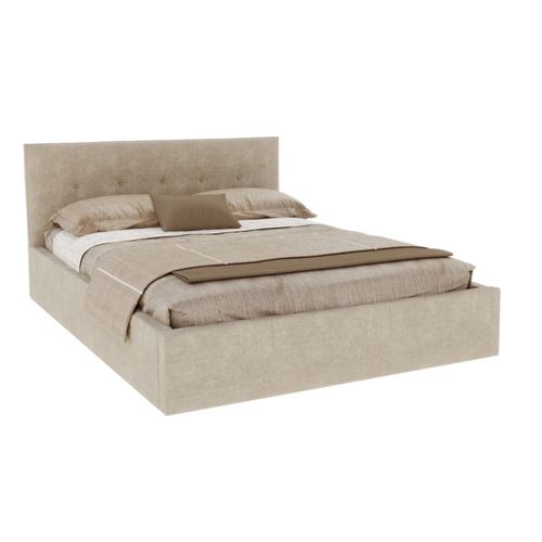 Lit Coffre Tulsa 120x200 Cm - Sommier Inclus Beige Foncé
