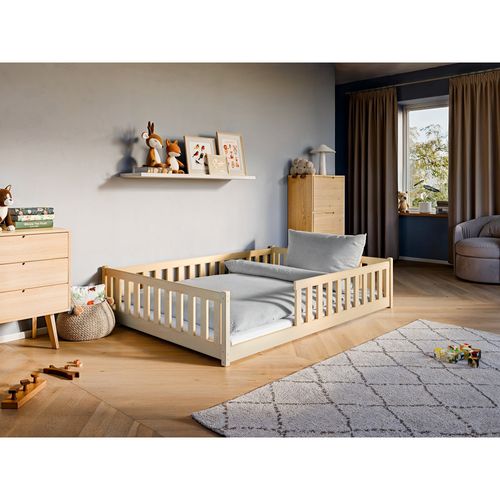 Lit Enfant Moti 140x200 Pin Livré Avec Sommiers