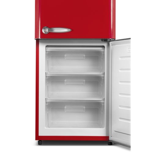 Réfrigérateur Combiné 304l Vintage Rouge - Sccb300v-re