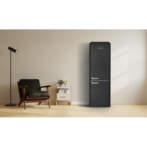 Réfrigérateur Combiné 304l Vintage Noir - Sccb300v-be