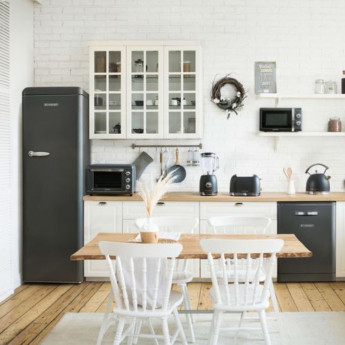 Réfrigérateur Une Porte 229l Vintage Black Mat - Sccl222v-be