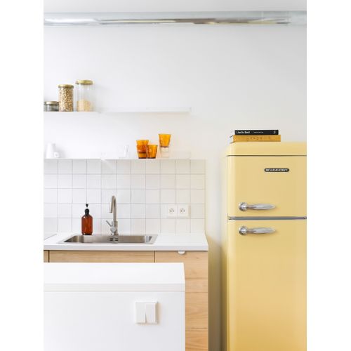 Réfrigérateur Double Porte 211l Vintage Crème - Scdd211v-cre