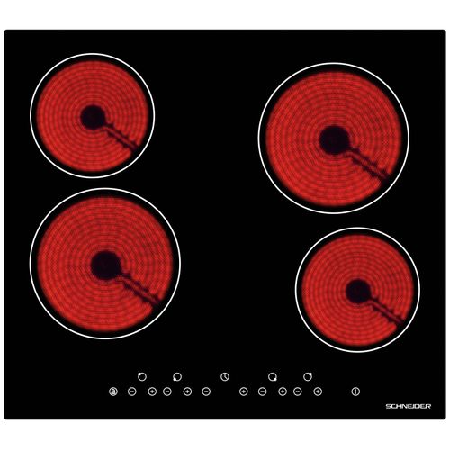 Table Vitrocéramique 4 Feux Noir - Sctv604s