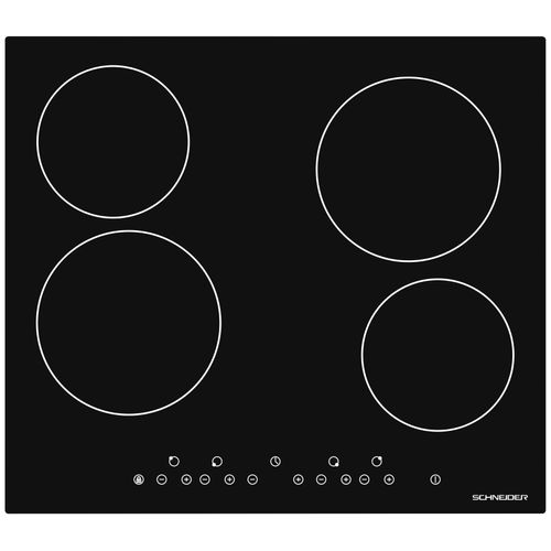 Table Vitrocéramique 4 Feux Noir - Sctv604s