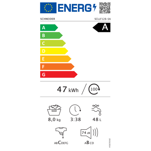 Lave Linge Frontal 8kg Silver - Scllf128-sa