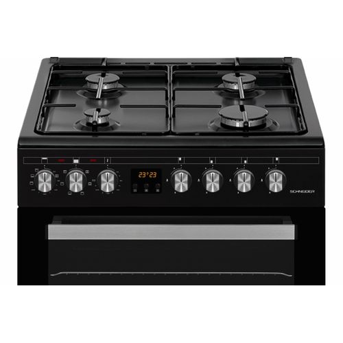 Cuisinière Double Four 4 Feux Gaz Black Mat - Sccg64do-bm
