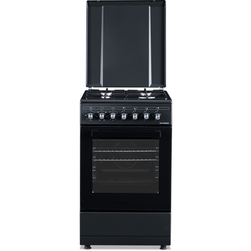 Cuisinière Gaz 4 foyers gaz Black Mat - Sccg54c-bm