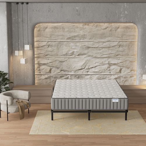 Ensemble 140x200 cm, sommier + matelas mousse, Ép.16cm à mémoire de forme
