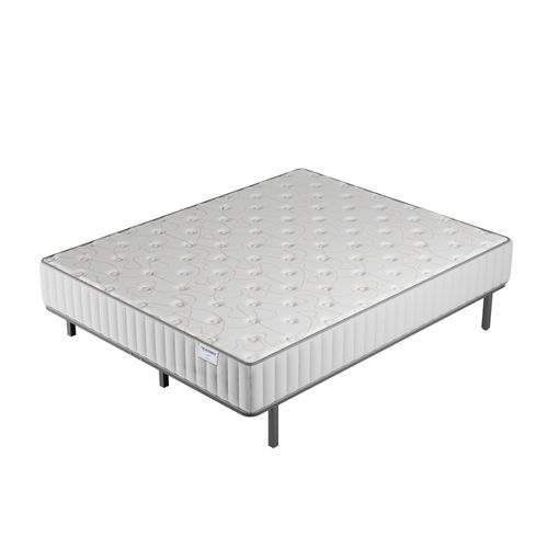 Ensemble 90x200 cm, sommier + matelas mousse, Ép.16cm à mémoire de forme