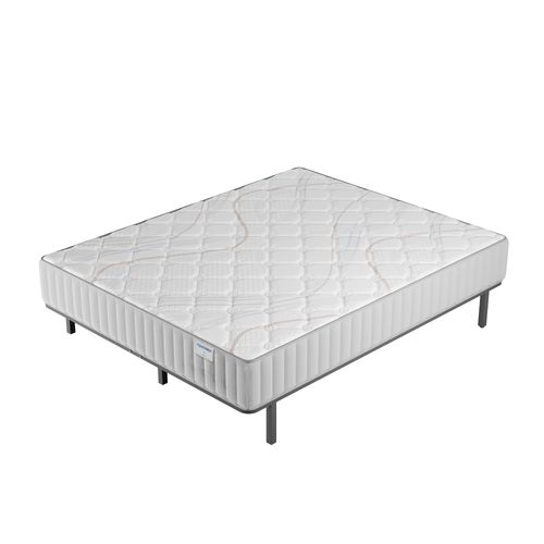Ensemble 140x200 cm, sommier + matelas mousse, Ép.16cm accueil latex