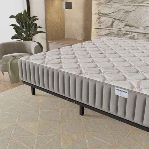Ensemble 90x190 cm, sommier + matelas mousse, Ép.16cm accueil latex