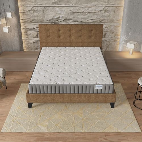 Ensemble 140x190 cm, lit avec tête de lit + matelas mousse Ép.16cm à mémoire de forme