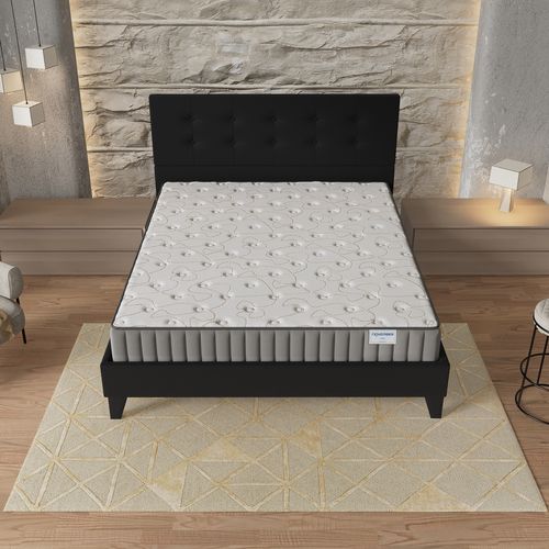 Ensemble 120x190 cm, lit avec tête de lit + matelas mousse Ép.22cm à mémoire de forme