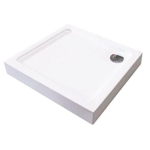Receveur De Douche  Lary - Antidérapant - 80x80x13cm - Acrylique - Blanc