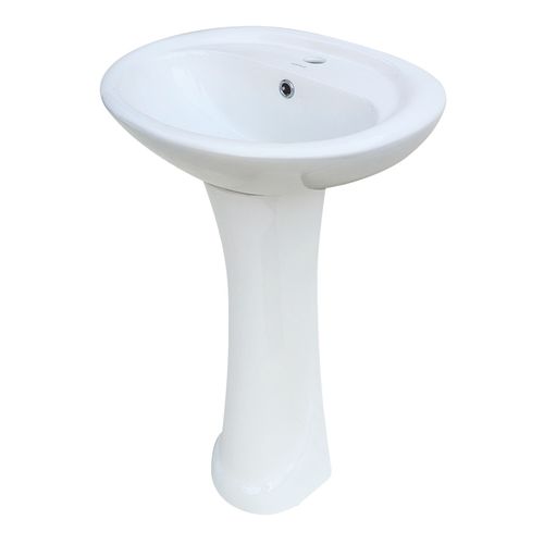 Lavabo Silver H19xl42xl53cm - Céramique Blanche - Profondeur Cuve 13,5cm