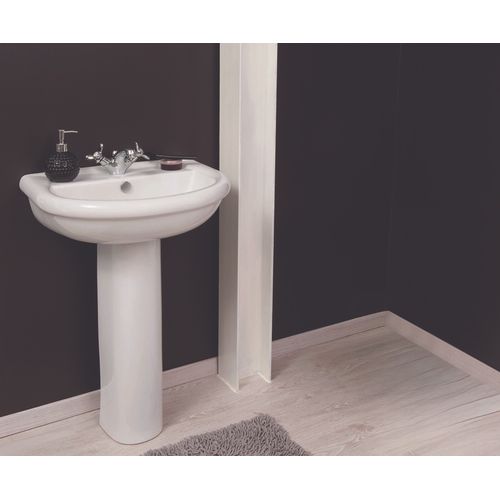 Lavabo Silver H19xl42xl53cm - Céramique Blanche - Profondeur Cuve 13,5cm