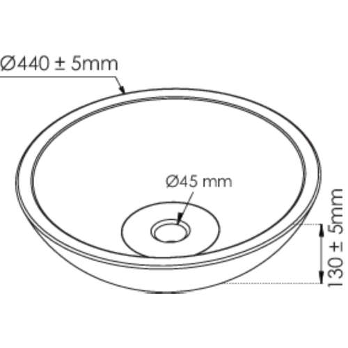 Vasque Bol à Poser Heloise - Noire -44cm - Terrazzo - Sans Trop Plein