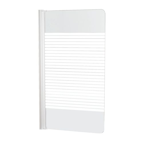 Pare-baignoire Ica - Paroi 80x140x0,4cm - Verre Trempé Sér. - Finitions Blanc