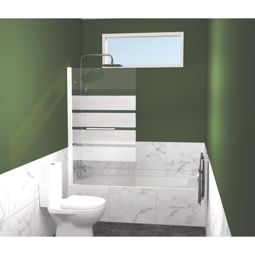 Pare-baignoire Shiva - Paroi 85x140x0,5cm - Verre Trempé Sér. - Finitions Blanc