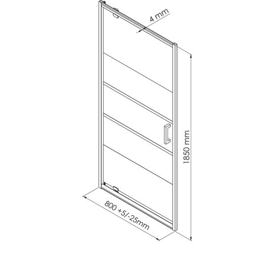 Porte De Douche Missi - Pivotante - Finition Blanc - 80x185cm