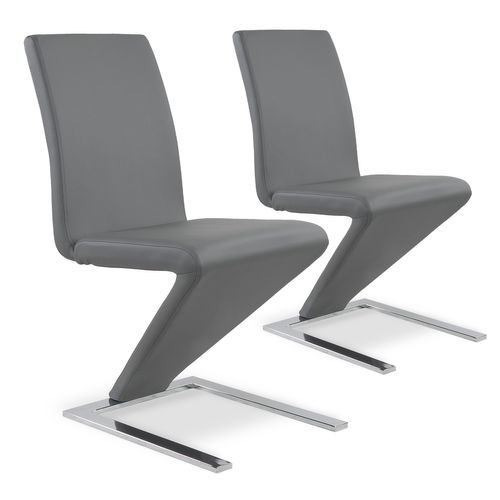 Lot De 2 Chaises Design Delano Gris