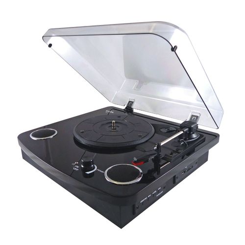 Platine Disque Vinyle 33,45 Et 78 Tours Numérique Bluetooth, Cd, Fm, Carte Sd