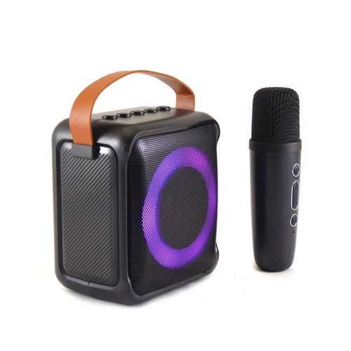 Enceinte Karaoké + Micro Sans Fil - Inovalley - Ka04bth-b - Bluetooth - Lumineuse