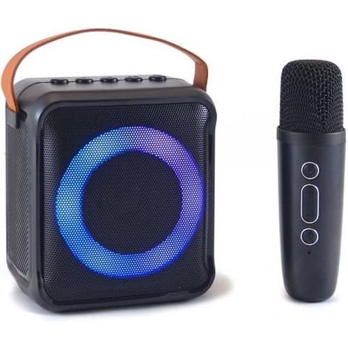 Enceinte Karaoké + Micro Sans Fil - Inovalley - Ka04bth-b - Bluetooth - Lumineuse