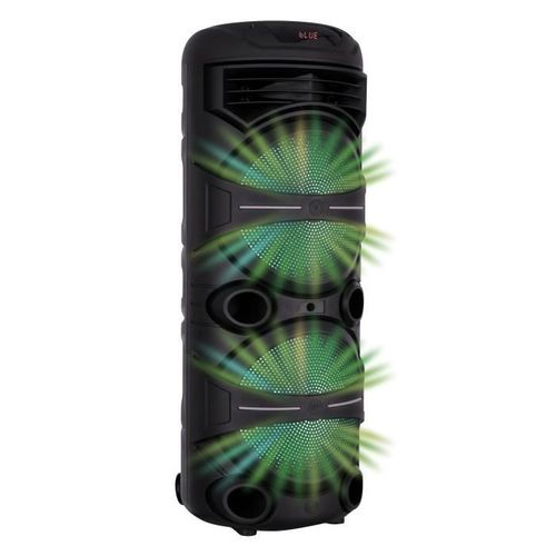 Enceinte Karaoké - Lumineuse - 1000 Watts - Bluetooth V5.0 - 2 à 3 Heures - Micro Sans Fil Inclus