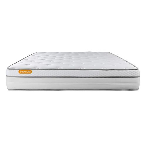 Ensemble Matelas Ressorts Ensachés Et Mémoire De Forme 160x200 Memo Luxe Ep:26cm - Sommier Gris