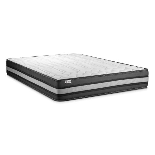 Ensemble Matelas Mousse Polyuréthane à Mémoire De Forme 200x200 Vital Power Zen Ep:24cm - Sommier Bl