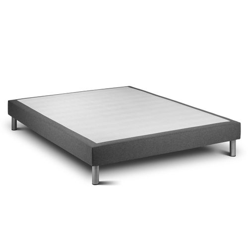Ensemble Matelas Mousse Polyuréthane à Mémoire De Forme 140x190 Vitalmemo Ep:18cm - Sommier Gris