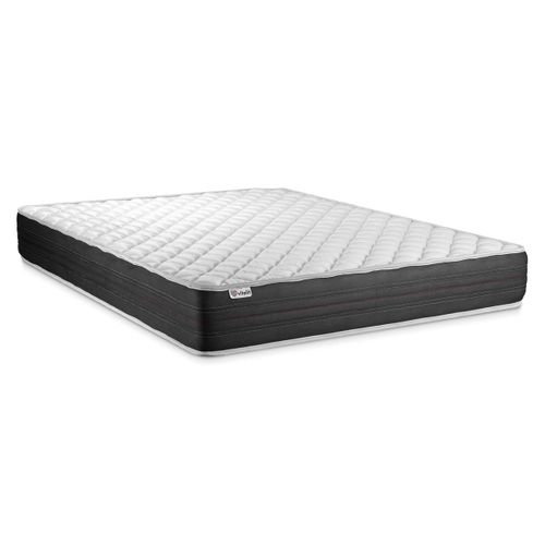 Ensemble Matelas Mousse Polyuréthane à Mémoire De Forme 2x80x200 Vitalmemo One Ep:24cm - Sommier Gri
