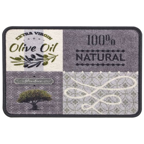 Tapis De Cuisine 45x120 Vert Olive En Textile