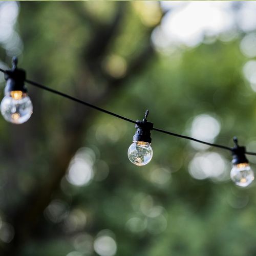 Guirlande Solaire 10 Globes Party Blanc Plastique 5.7m