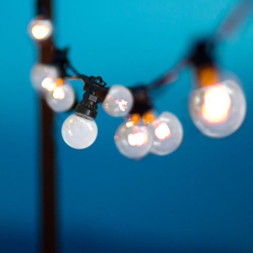 Guirlande Solaire 10 Globes Party Blanc Plastique 5.7m